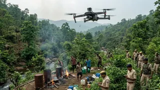 झारखंड में अब आसमान से होगी अवैध शराब के कारोबार की निगरानी (एआई जेनरेटेड तस्वीर)
