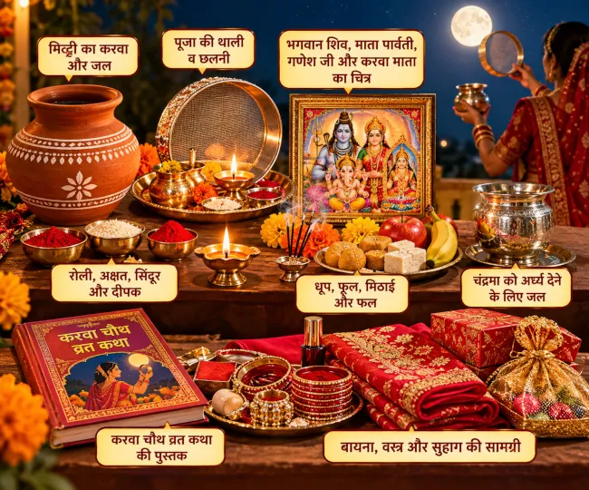 Karwa Chauth Puja Essentials Under Moonlight