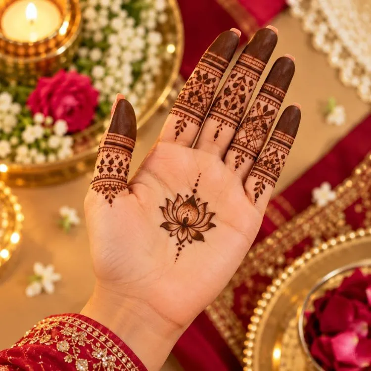 Minimalist mehndi patterns