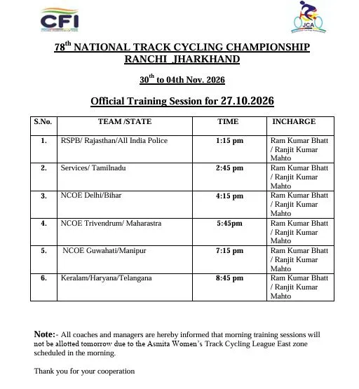 cycling competition Jharkhand