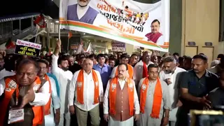 जोडो भाजपा लोकतंत्र बचाओ अभियान, सीएम भूपेंद्र पटेल ने मार्च में लिया हिस्सा