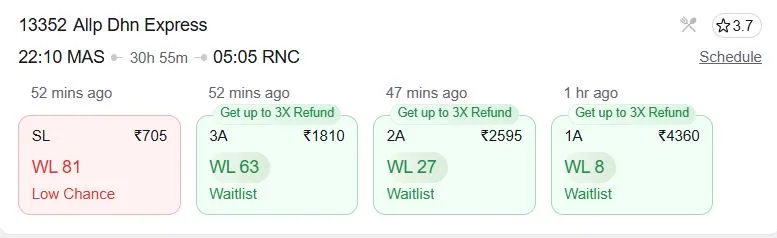 chennai to ranchi train
