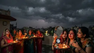 कार्तिक मास के कृष्ण पक्ष में चंद्रोदय व्यापिनी चतुर्थी में व्रत का विधान। (AI Image)
