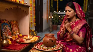 करवाचौथ की पूजा पर करवा टूटने पर क्या करें? (Picture Credits- AI Images)
