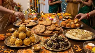 दीवाली के लिए झटपट बनने वाले स्नैक्स (AI Generated Image)