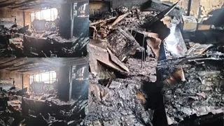 5 घंटे की मशक्कत के बाद आग पर काबू।