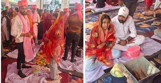 प्रेम विवाह होने के बाद जीन्स-कुर्ता पहनकर शादी की रश्म अदायगी करती चांदनी-शैलेन्द्र व जीन्स-टाप पहनकर रश्म अदा करती राधिका। जागरण
