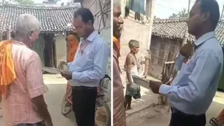 सर्वे अमीन का रुपये लेते वीडियो प्रसारित l वीडियो ग्रैब