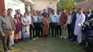 घट्टा टोल प्लाजा के विरोध में एकजुट हुए 12 पंचायतों के प्रतिनिधि। जागरण