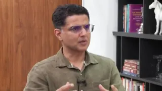 कांग्रेस नेता सचिन पायलट। (फोटो- एएनआई वीडियो।)