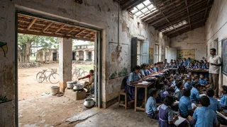1 शिक्षक के कंधे पर 8 कक्षाओं और एमडीएम का जिम्मा (एआई जेनरेटेड तस्वीर)
