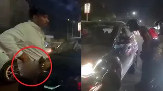 भोपाल में मामूली विवाद में कार चालक ने बाइक सवार पर तानी पिस्टल (सोशल मीडिया)