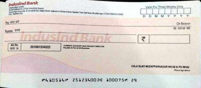Fake Cheque Saharanpur