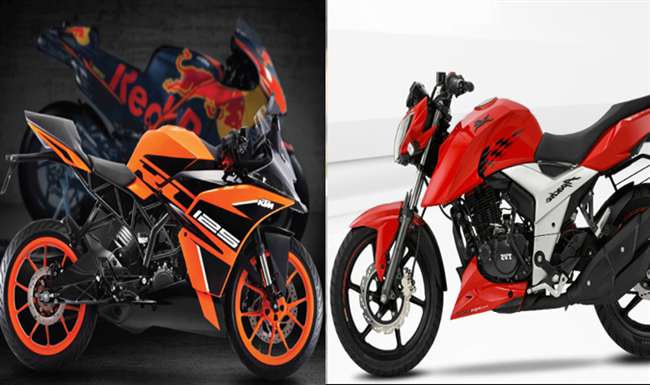 Ktm Rc 125 Abs Vs Tvs Apache Rtr 160 4v Abs Price And Specification Comparison Ktm Rc 125 Abs Vs Tvs Apache Rtr 160 4v Abs Price And Specification Comparison