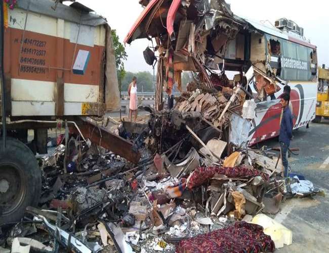 Image result for 7 Killed, 34 Injured in Bus Accident on Agra-Lucknow Expressway Near Mainpuri