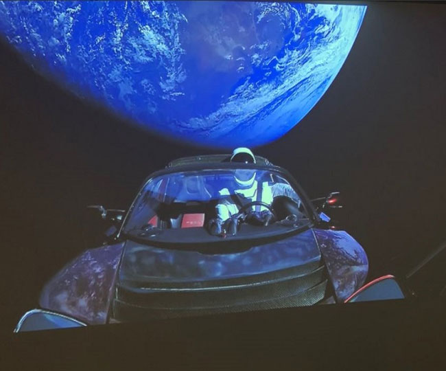 car with Falcon Heavy