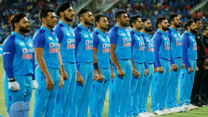 Team India Squad World Cup 2023: रोहित शर्मा के नेतृत्व में टीम इंडिया (फोटो क्रेडिट ट्विटर)