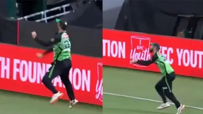Glenn Maxwell ने बाउंड्री पर लपका अद्भुत कैच। फोटो- स्क्रीन ग्रैब