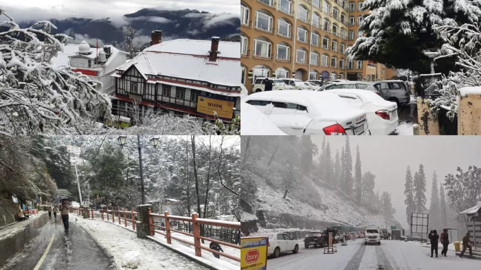 हिमाचल प्रदेश में बर्फबारी होने से सुहाना हुआ मौसम