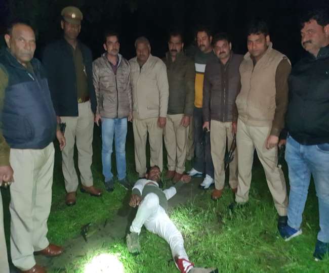 दून कॉलेज मे डकैती डालने वाला बदमाश आधी रात को मुठभेड में गिरफ्तार ...