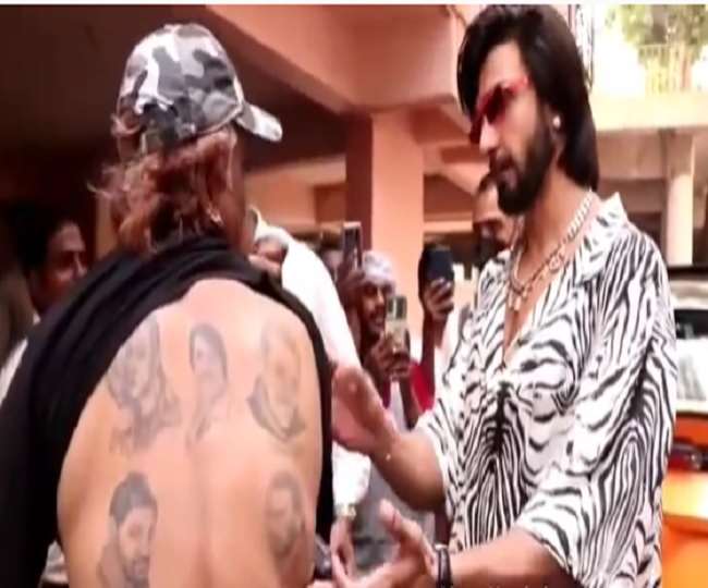 fan got ranveer singh tattoo done on his back actor was shocked and said this