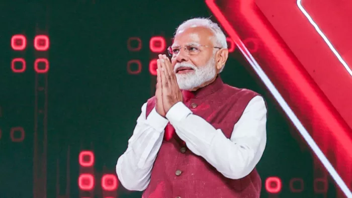 एनएक्सटी कान्क्लेव में प्रधानमंत्री नरेंद्र मोदी। ( फोटो- एएनआई )