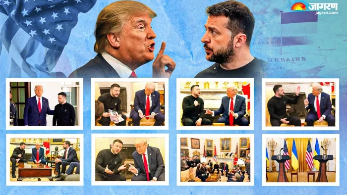 Zelensky Trump Clash ट्रंप और जेलेंस्की में हुई लड़ाई। (फोटो- जागरण ग्राफिक्स)