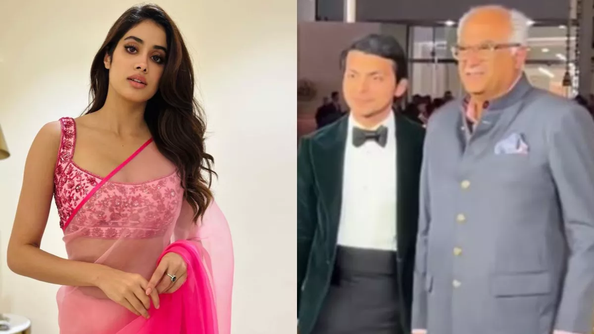 Janhvi Kapoor के रुमर्ड ब्वॉयफ्रेंड शिखर पहाड़िया के साथ बोनी कपूर ने दिया पोज, वायरल हुआ वीडियो