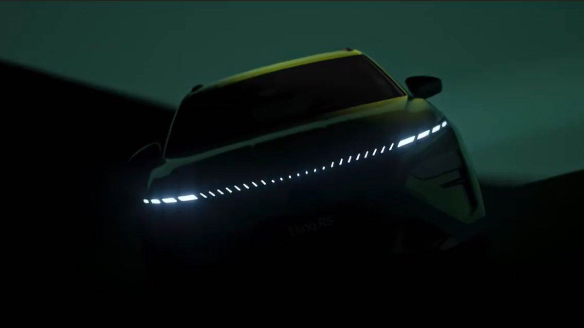 skoda elroq rs teased ahead of global debut on 3 april 2025 see details