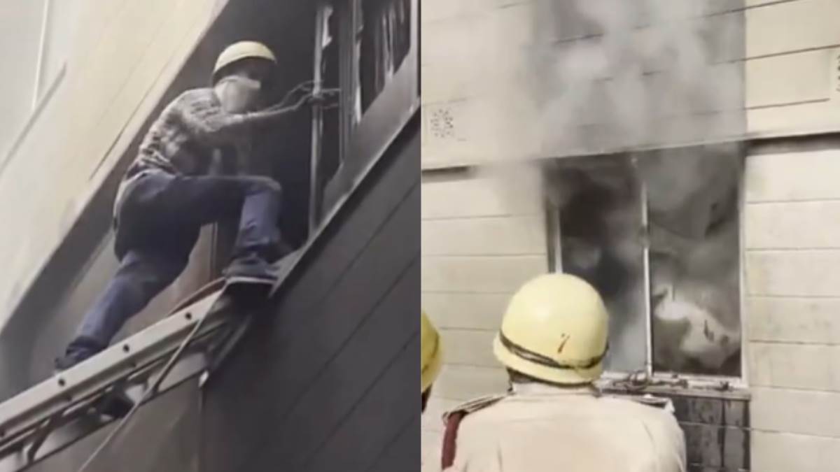 massive fire ajmer hotel four burnt death people jumped from windows