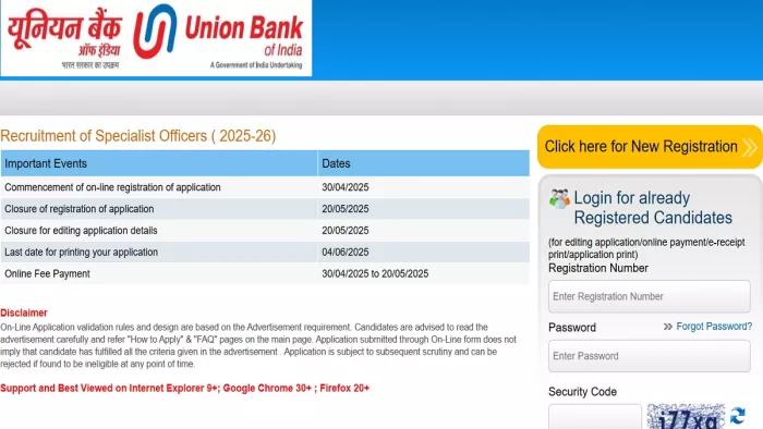 UBI Recruitment 2025 की पूरी डिटेल यहां से करें चेक।