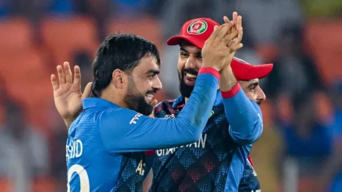 अफगानिस्तान ने स्कॉटलैंड को 55 रन से हराया। फोटो- ICC