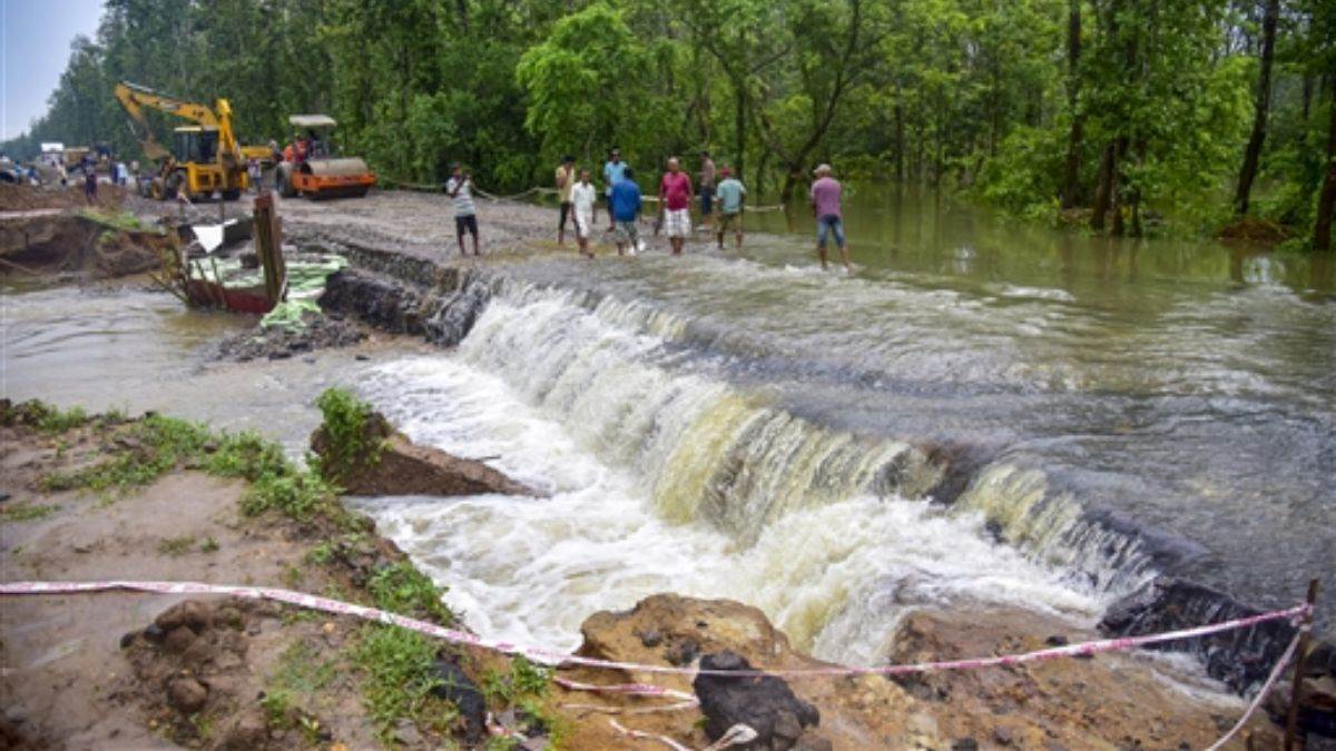 northeast india floods houses collapsed roads washed away over 80000 affected by heavy rains