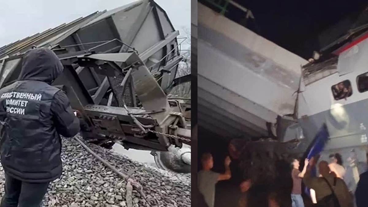 Russia: रूस में पुल ढहने से पलट गई ट्रेन, सात लोगों की मौत; बचाव अभियान  जारी - A bridge collapse causes a train to derail in Russia many people  killed
