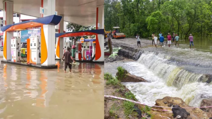 भारत के पूर्वोत्तर राज्यो में आई बाढ़ (फोटो सोर्स- एएनआई/पीटीआई)