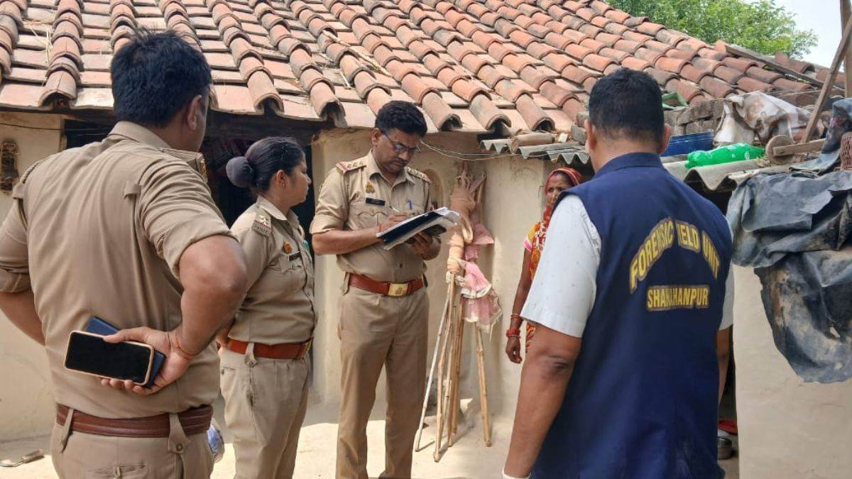 suspicious death of a woman police removed the half burnt body from the pyre husband absconding