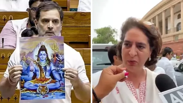 प्रियंका गांधी ने राहुल गांधी का बचाव किया।