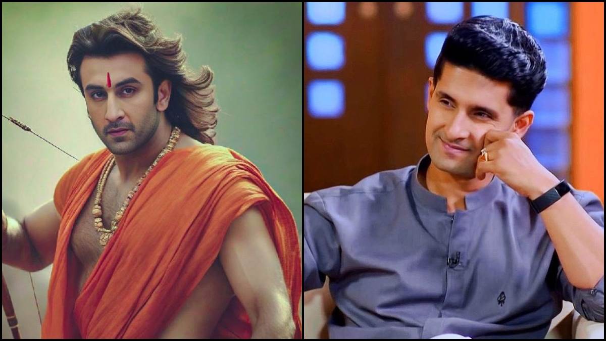 ramayana lord rama aka ranbir kapoor hugs laxman ravi dubey as video leak from the set