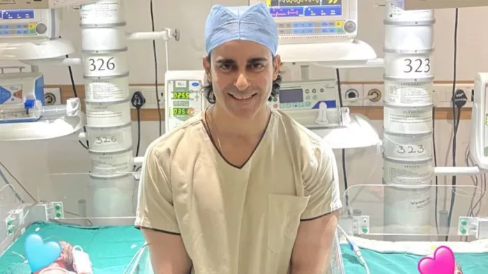 Gautam Rode shares a picture of his twin babies. Photo-Instagram