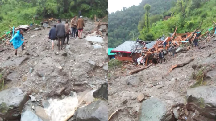 Himachal Rain: भारी बारिश के बीच फटा बादल, 11 लोग लापता, कई घर बहे।