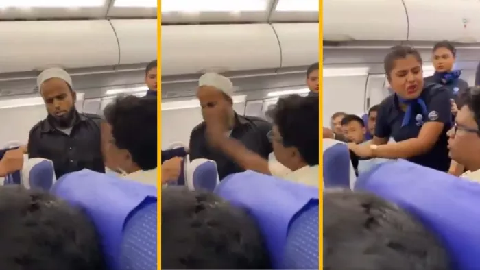 इंडिगो की मुंबई से कोलकाता उड़ान में शुक्रवार को एक व्यक्ति ने सहयात्री को थप्पड़ मारा।(फाइल फोटो)