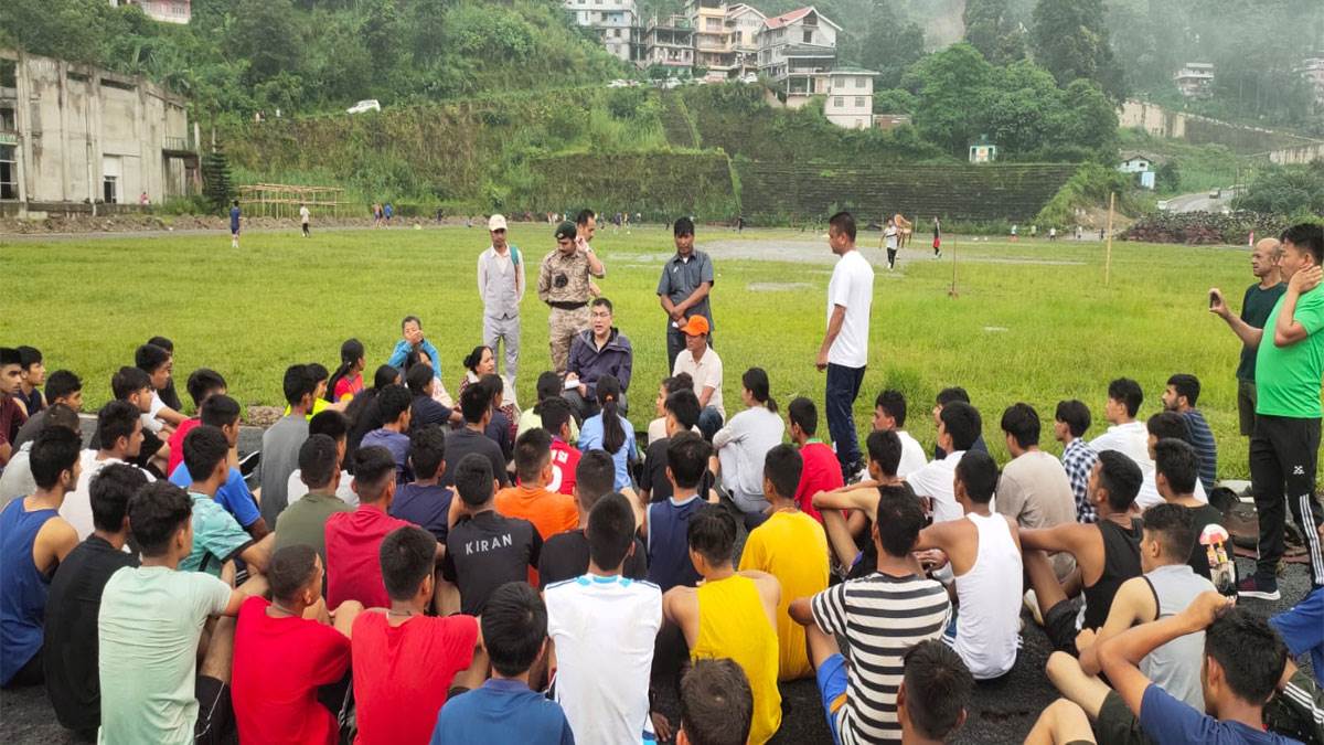 training given to youth for agneepath scheme in east sikkim now fitness test in namchi till 3rd september