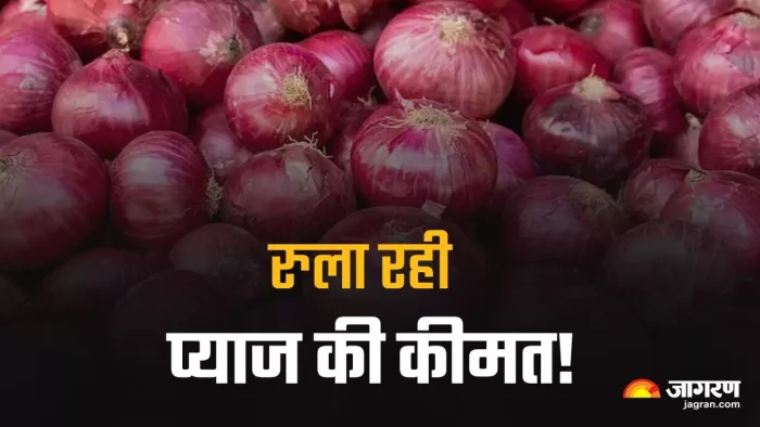 Onion Price Hike: प्याज की कीमतों में प्रति किलो 10 रुपये की तेजी। -जागरण ग्राफिक्स