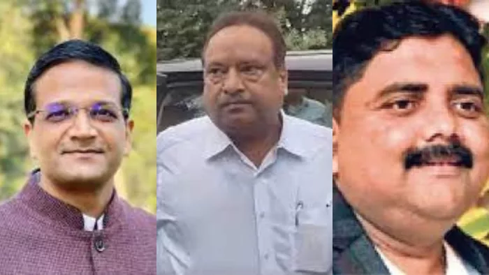 छवि रंजन, विष्णु अग्रवाल और प्रेम प्रकाश की फाइल फोटो।