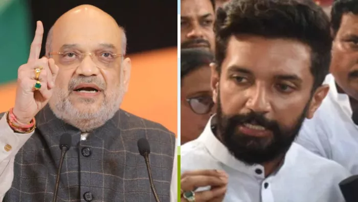 केंद्रीय मंत्री चिराग पासवान और अमित शाह की फाइल फोटो