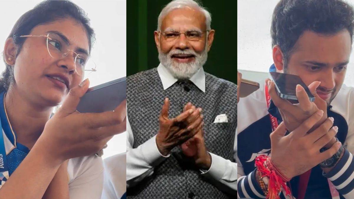 pm narendra modi interacts with india paralympics 2024 medallist mona agarwal manish narwal preethi rubina