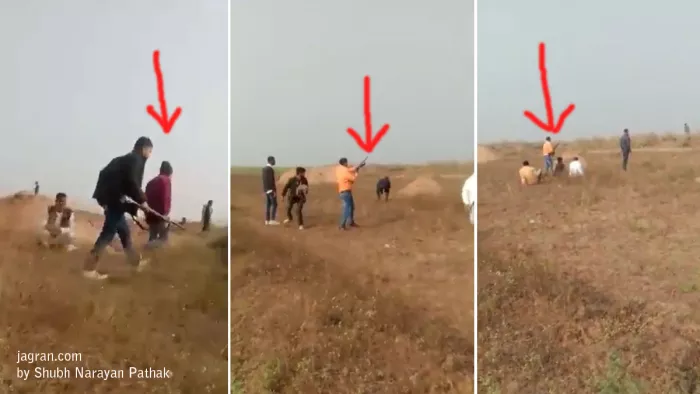 Bihar News: बिहार में सोन के दियारा में गैंग वार की पुरानी तस्वीर। वीडियोग्रैब