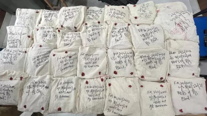 जम्मू पुलिस ने बरामद की 300 करोड़ कीमत की 30 किलोग्राम कोकीन।