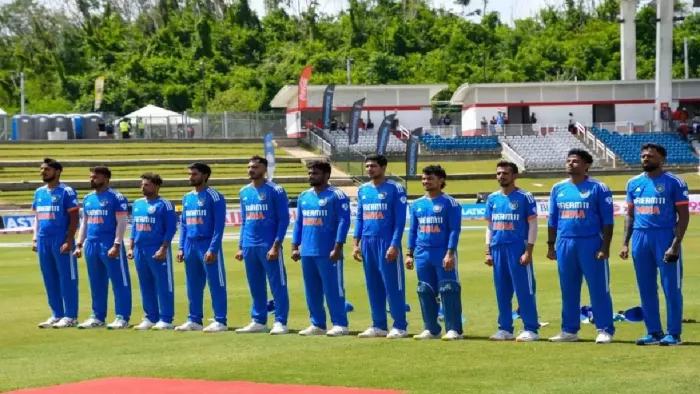 एक मैच के दौरान भारतीय टीम। फाइनल फोटो