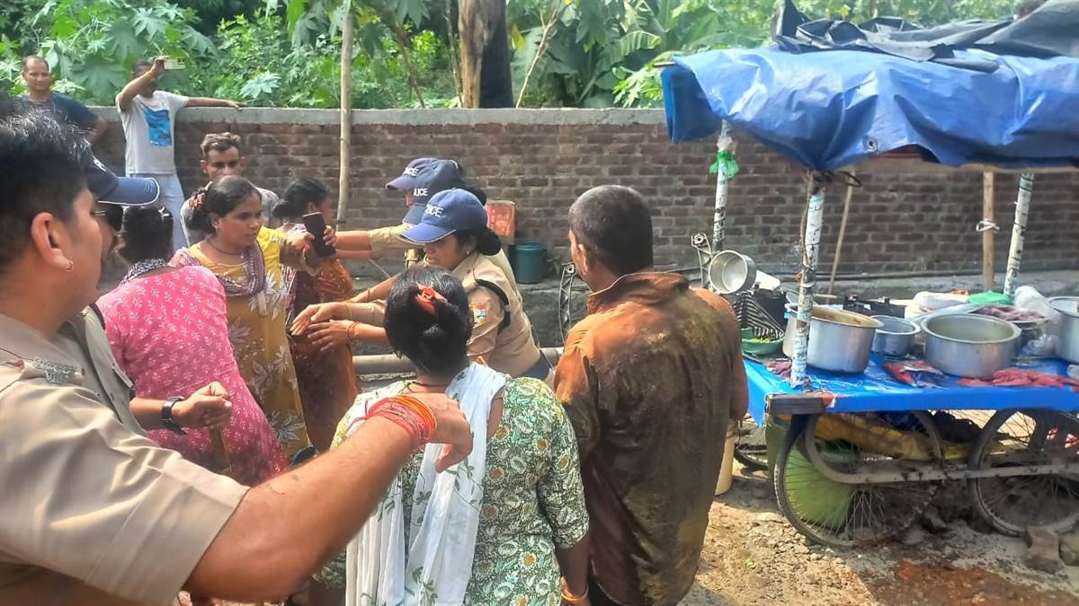 encroachment removal at aiims rishikesh sparks chaos hot curry and rajma dal poured over team